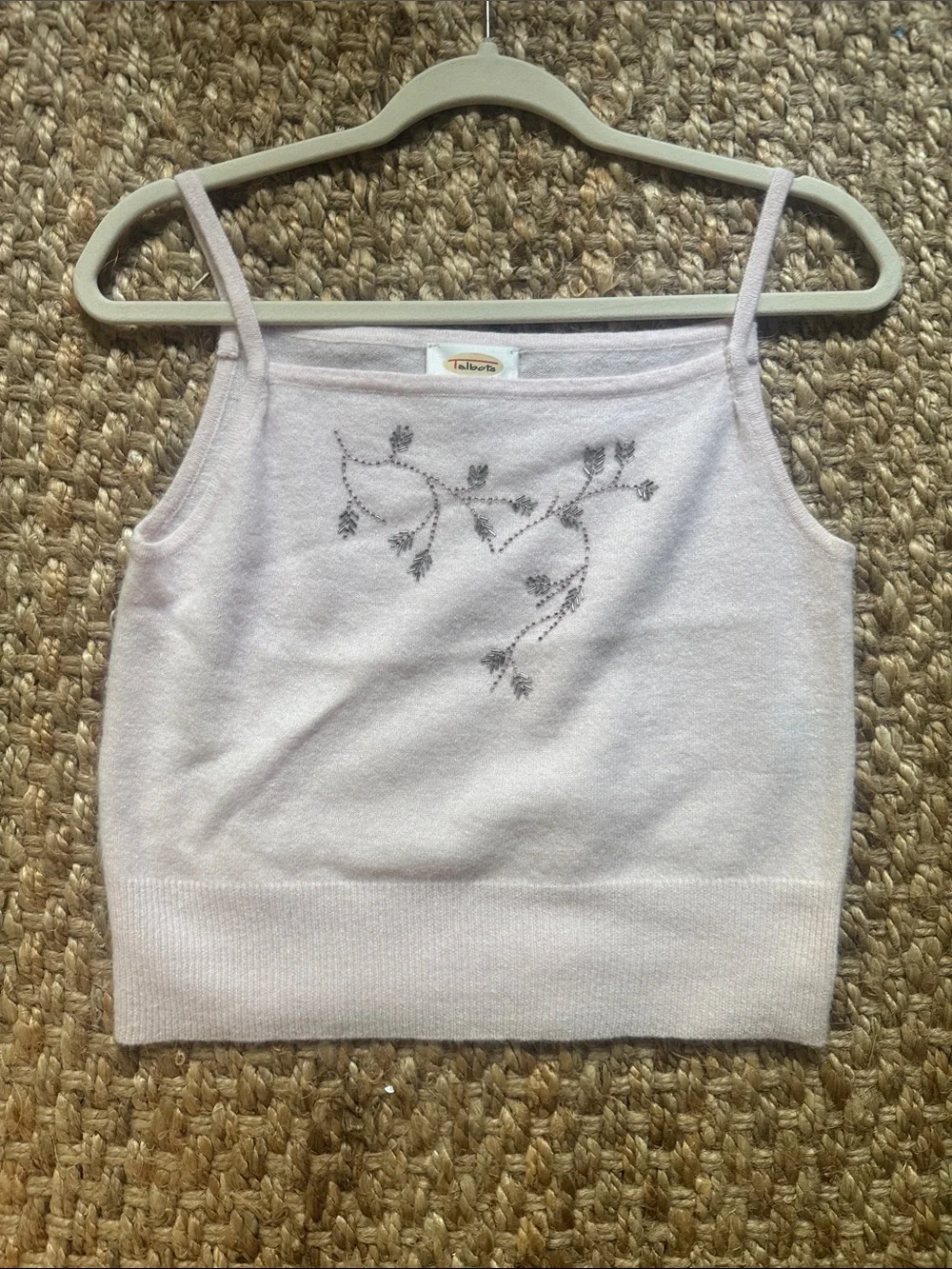 Talbots Light Pink Knit Tank and Cardigan Set